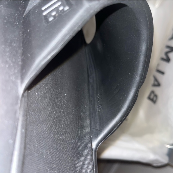 New Balmain Men’s Slide Size 44-45 Black Chunky Sandals - Picture 5 of 12